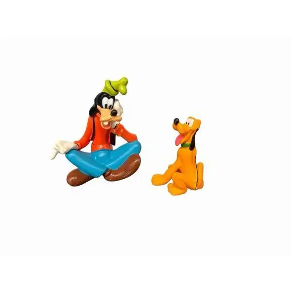Disney’s Mickey Mouse Goofy Sitting Thinking & Pluto 3” Toy Figures - Picture 7 of 8